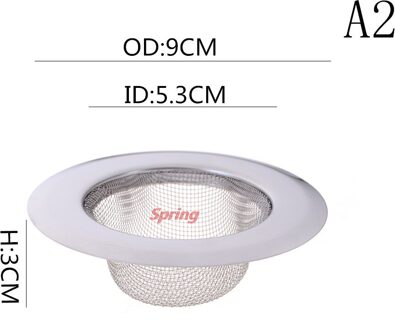 Rvs Filter Ronde Afvoerputje Aanrecht Filter Riool Afvoer Haar Vergieten & Theepot Filter Badkamer Wastafel A2