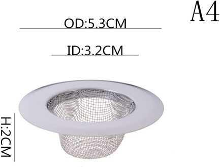 Rvs Filter Ronde Afvoerputje Aanrecht Filter Riool Afvoer Haar Vergieten & Theepot Filter Badkamer Wastafel A4