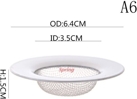 Rvs Filter Ronde Afvoerputje Aanrecht Filter Riool Afvoer Haar Vergieten & Theepot Filter Badkamer Wastafel A6