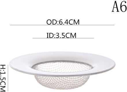 Rvs Filter Ronde Afvoerputje Aanrecht Filter Riool Afvoer Haar Vergieten & Theepot Filter Badkamer Wastafel A6