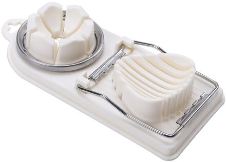 Rvs Fruit Ei Cutter Snijden Ei Snijmachines Draad Keuken Accessoires Snijden Gadgets Fruit Gereedschap wit