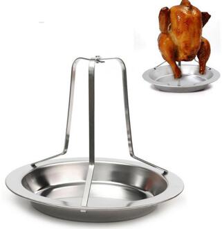 Rvs Gebraden Kip Rek Schotel Grill Non-Gecoat Non-stick Kip Rack Bakken Kip Schotel Keuken Diy barbecuetool