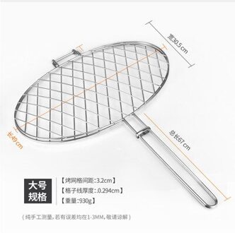 Rvs Gegrilde Vis Clip Grote Grof Gegrilde Vis Netto Gebraden Kip Thuis Grill Rack Ronde Bbq Gereedschap Outdoor Barbecue M