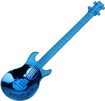 Rvs gitaar Lepel Lange Handvat Huis Keuken Servies Bestek Ijs Dessert Lepels Kleine Thee Koffie Lepel Blauw