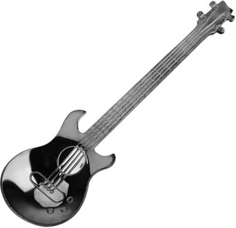 Rvs gitaar Lepel Lange Handvat Huis Keuken Servies Bestek Ijs Dessert Lepels Kleine Thee Koffie Lepel zwart