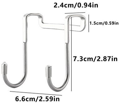 Rvs Gratis Ponsen Kastdeur Zonder Trace Haak S-Type Deur Hanger Hanger Deur Terug Jas Haak Kleine haak