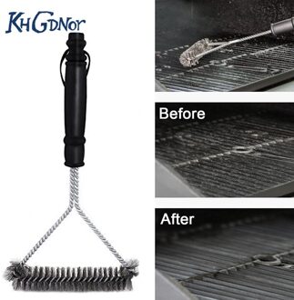 Rvs Grill Borstel Duurzaam Handvat Barbecue Grill Cleaner BBQ Schoon Borstels