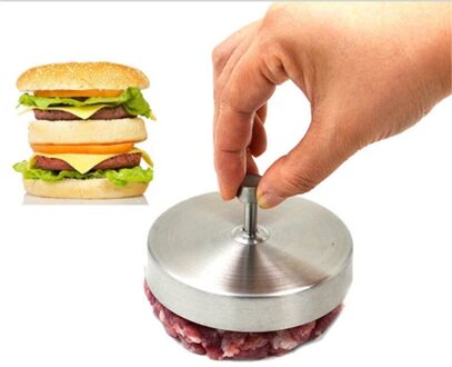 Rvs Hamburger Pasteitjes Mold Maker Handbediende Hamburger Druk Keuken Accessoires Koken Gereedschap