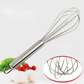 Rvs Hand Zwaait Mixer Ballon Ei Melk Eiklopper Keuken Koken Tool Silver Keuken
