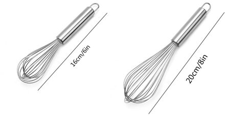 Rvs Handvat Garde Eiklopper Drinken Whisk Mixer Foamer Keuken Eiklopper Mini Handvat Mixer Stirrer Draad Beater Tool