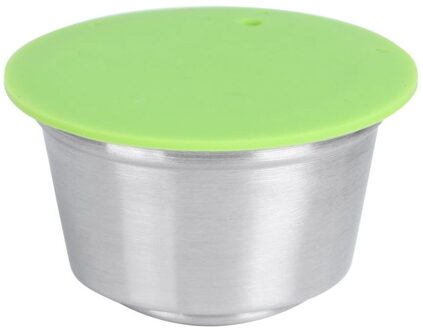 Rvs Herbruikbare Hervulbare Koffie Capsule Cup Fit Voor Koffiezetapparaat Capsulas De Cafe groen