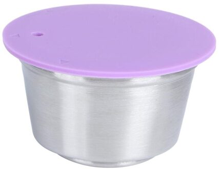 Rvs Herbruikbare Hervulbare Koffie Capsule Cup Fit Voor Koffiezetapparaat Capsulas De Cafe Paars