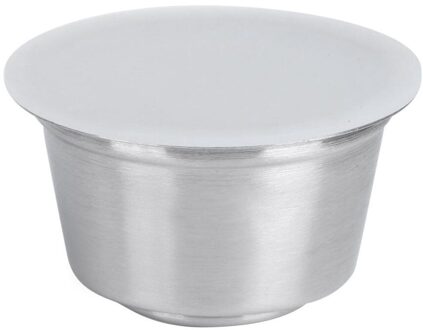 Rvs Herbruikbare Hervulbare Koffie Capsule Cup Fit Voor Koffiezetapparaat Capsulas De Cafe wit