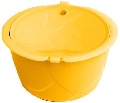 Rvs Herbruikbare Koffie Capsule Cup Zeef Filter Voor Dolce Gusto Herbruikbare Hervulbare Koffie Capsule Caps Barista Tool geel