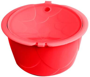 Rvs Herbruikbare Koffie Capsule Cup Zeef Filter Voor Dolce Gusto Herbruikbare Hervulbare Koffie Capsule Caps Barista Tool rood