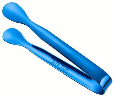 Rvs Ice Cube Clip Ijs Tong Brood Eten Bbq Clip Barbecue Clip Ijs Klem Tool Bar Keuken Accessoires Voedsel tang blauw