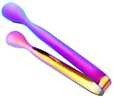 Rvs Ice Cube Clip Ijs Tong Brood Eten Bbq Clip Barbecue Clip Ijs Klem Tool Bar Keuken Accessoires Voedsel tang veelkleurig