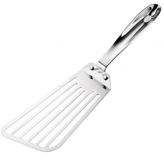 Rvs Ingelaste Koekenpan Vis Spatel Steak Schop Keuken Koken Tool Roestvrij Staal Corrosiebestendig Sleuven