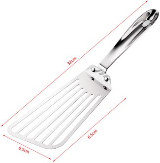 Rvs Ingelaste Turner Vis Spatel Voor Vis/Ei/Vlees/Knoedel Draaien Anti-aanbak Kookgerei Keuken Gereedschap