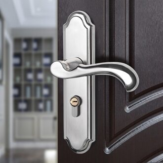 Rvs Interieur Deurklink Deur Hendel Deurknop Lock Europese Mute Slaapkamer Voor Kamer Interieur Deurklink