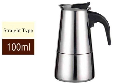 Rvs Italiaanse Moka Pot Koffie Pot Europese Stijl Geconcentreerd Franse Koffie Pot Filter Pot 100ML