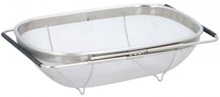 RVS keuken vergiet/zeef uitschuifbaar 35 cm