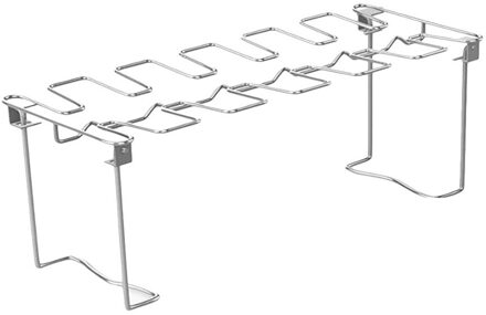 Rvs Kip Vleugel Been Rack Grill Houder 12 Gaten Voor Bbq Drumsticks Houder Roker Oven Roaster Stand Met Drip pan