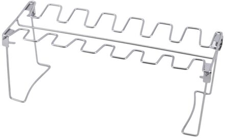 Rvs Kip Vleugel Been Rack Grill Houder Rack Met Drip Pan Voor Bbq Multifunctionele Kip Been Oven Grill Rekken