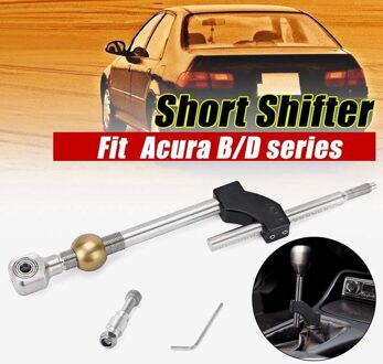 Rvs Korte Shifter Verstelbare Hoogte Dual Bend Voor Honda Ciciv Crx Del Sol Acura Integra B & D Serie motor