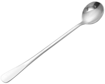 Rvs Lange Steel Koffie Thee Drinken Lepel Eenvoudige Roeren Lepel Creatieve Ijs Dessert Theelepel Ronde Scherpe Lepel ronde hoofd