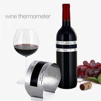Rvs Lcd Rode Wijn Thermometer Meter 4-24 Graden Celsius Digitale Thermometer Wijn Sensor