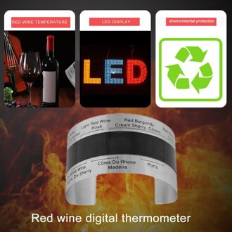 Rvs Lcd-scherm Elektrische Rode Wijn Digitale Thermometer Temperatuur Meter 4-24 Celsius Sensor Digitale Thermometer