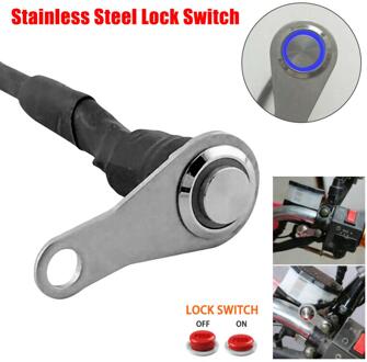 Rvs Led Motorfiets Switch On-Off Stuur Verstelbare Mount Waterdichte Schakelaars Knop Voor DC12V Mistlamp