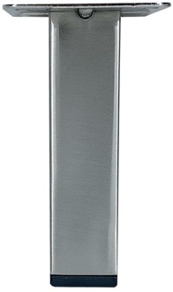 RVS look vierkanten meubelpoot 10 cm