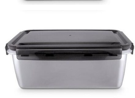 Rvs Lunchbox Voedsel Bento Opslag Container Scherper Met Cover 1400ml