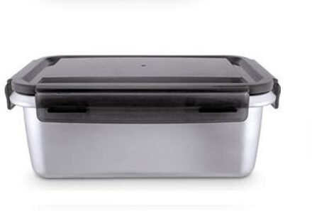 Rvs Lunchbox Voedsel Bento Opslag Container Scherper Met Cover 2800ml