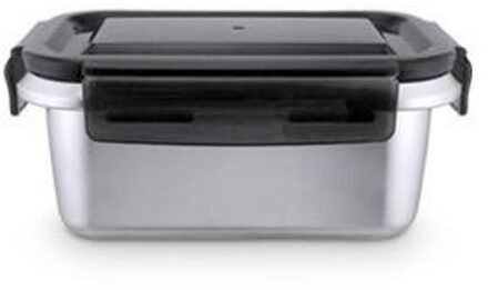 Rvs Lunchbox Voedsel Bento Opslag Container Scherper Met Cover 600ml