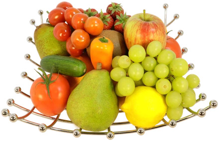 RVS luxe fruit decoratieschaal Ø 32 cm