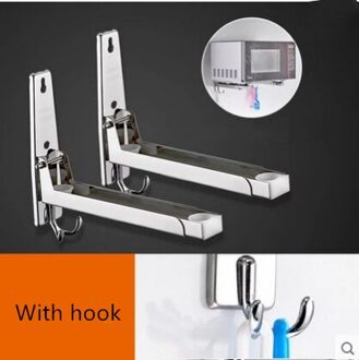 Rvs Magnetron Opvouwbare Oven Plank Rack Ondersteuning Frame Stretch Verstelbare Muurbeugel Houder Keuken Opslag S3702-G
