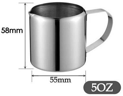 Rvs Melk Opschuimen Jug Espresso Koffie Mok Pitcher Barista Craft Koffie Cappuccino Kopjes Latte Pot Keuken Accessoires 150ml