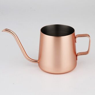 Rvs Melk Opschuimen Jug Zwanenhals Ketel Teflon non-stick Zwaan Hals Drip Koffie Thee Pot Teflon Coating 250 /350 ml goud / 350ml