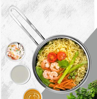 Rvs Melk Soep Pan Voorraad Pot Soeppan Met Deksel Non-stick Kookgerei A 18cm
