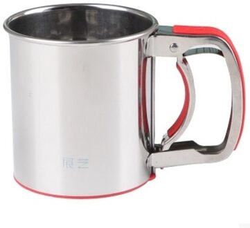 Rvs Mesh Meel Sifting Zifter Suiker Zeef Keuken Bakken Cup Bloem Shaker