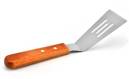 Rvs Metalen Bbq Grill Turner Spatel Keuken Kookgerei Accessoires Voor Schnitzels Bacon Teppanyaki Pannenkoek cookie Perforated