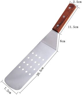 Rvs Metalen Bbq Grill Turner Spatel Keuken Kookgerei Accessoires Voor Schnitzels Bacon Teppanyaki Pannenkoek type 1