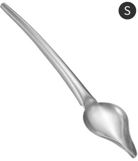 Rvs Mini Draagbare Chef Decoratie Anti-Slip Potlood Accessoires Draw Gereedschap Koffie Saus Schilderen Lepel Thuis Keuken 01