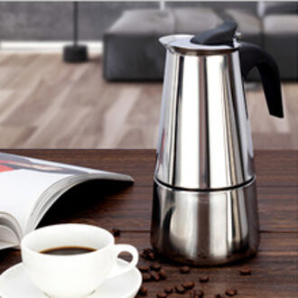 Rvs moka koffie pot europese stijl koffiekopje espresso pot cafetera melk werper thee maker 450ml