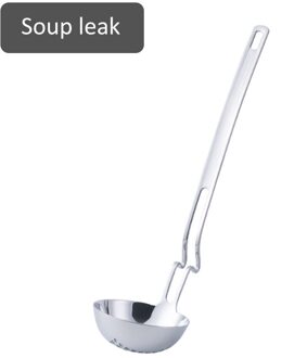 Rvs Muur Lepel Creatieve Lepel Sub-Lange Handvat Pot Ladel Lepel Afvoer Lepel Lange Steel Soep pollepel Lekkage soep leak