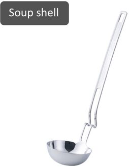 Rvs Muur Lepel Creatieve Lepel Sub-Lange Handvat Pot Ladel Lepel Afvoer Lepel Lange Steel Soep pollepel Lekkage soep schelp