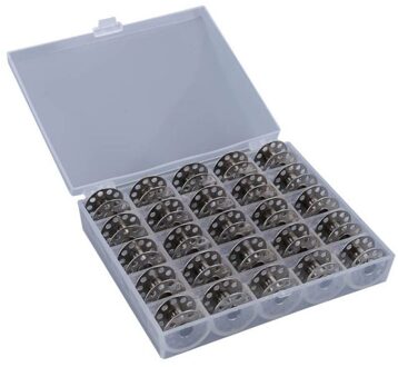 Rvs Naaimachine Spoelen Spoelen voor Brother Janome Singer Elna Bernina Toyota Handwerken Craft Tool 25 stuks 25 metal bobbin